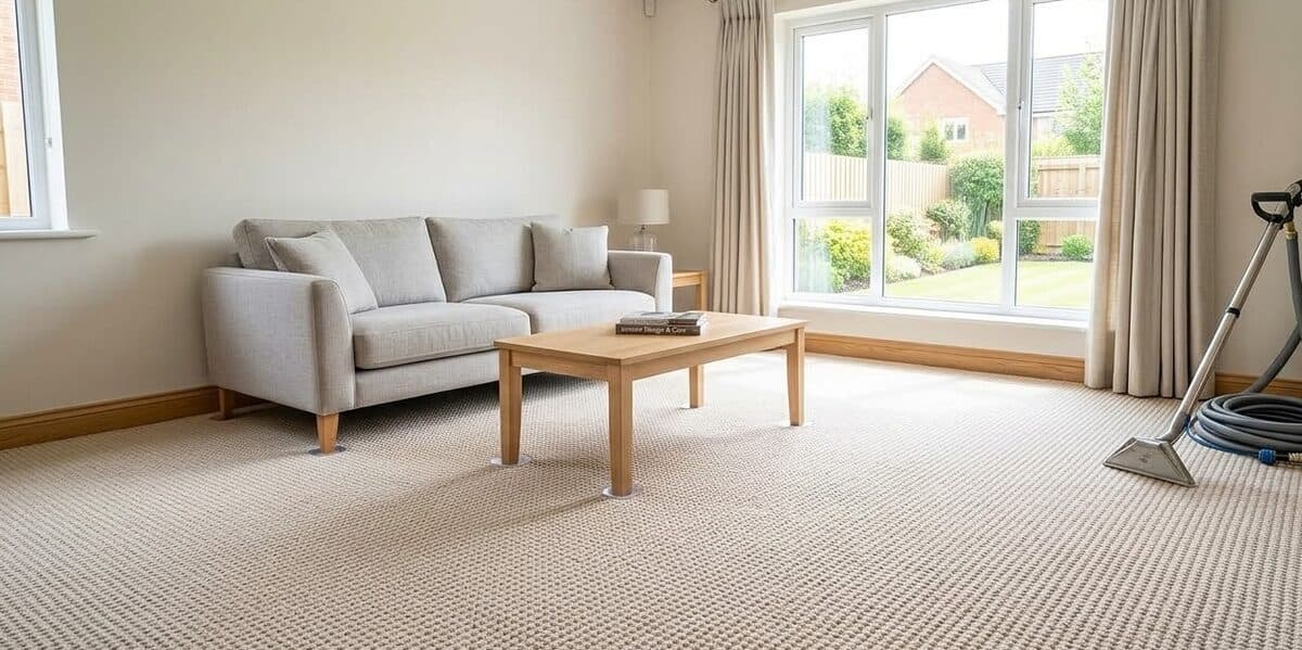 Full room after professional carpet cleaning